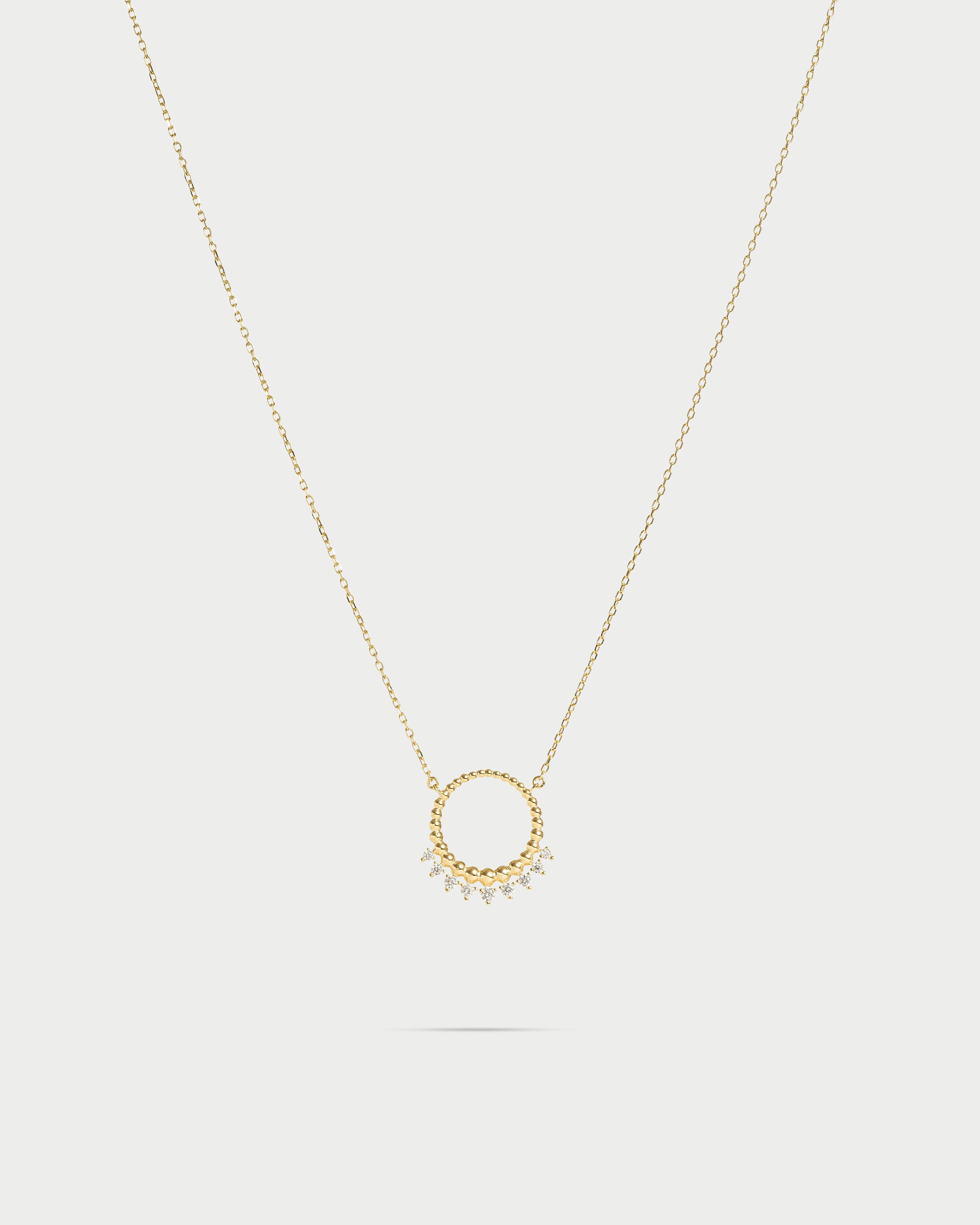 Collana Halo JO WISDOM In Argento 925 Con Zirconia Cubica 3A, Catena 45+3 Cm, Regalo