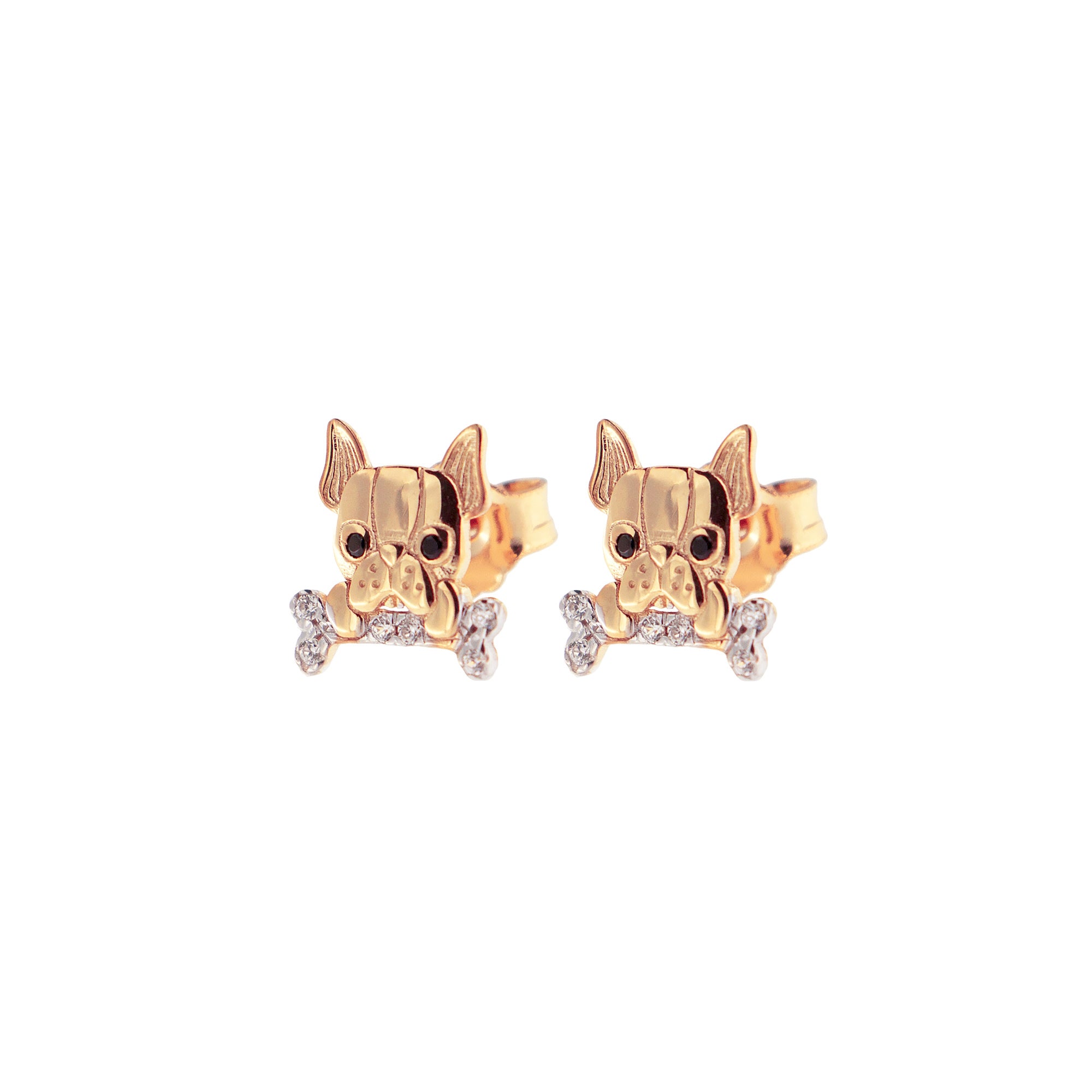 Orecchini In Argento 925 A Forma Di French Bulldog – Gioielli Regalo Con Confezione, Design Katy Craig - 4