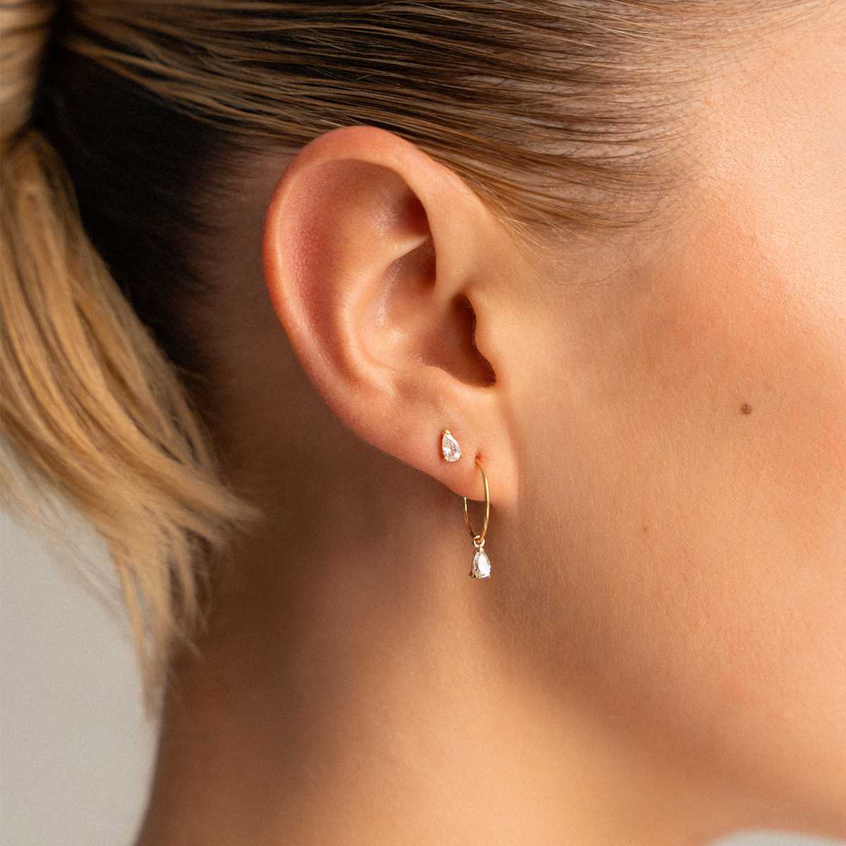 Orecchini Pendenti A Cerchio Geometrico Jumwrit – In Tessuto Blu, Cerchio In Argento, Ipoallergenici, 6,5 Cm