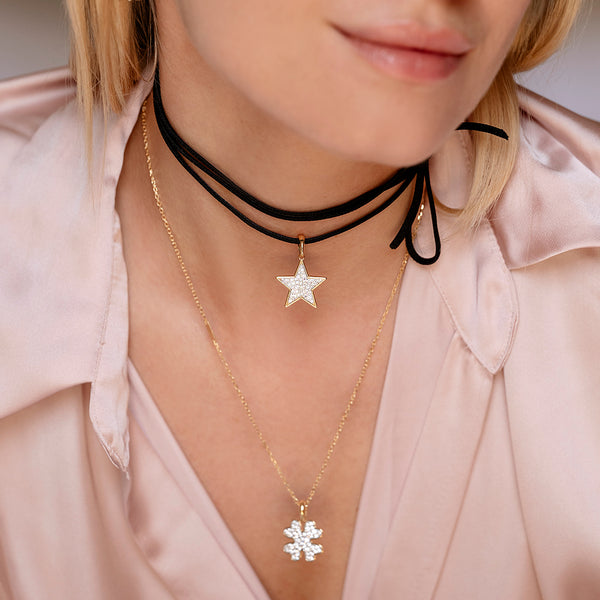 Collana di strass con fiocco, elegante papillon di strass Collana di strass con fiocco, elegante papillon di strass