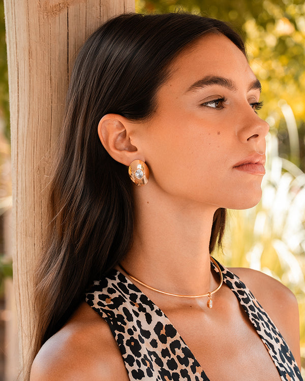 Alma Oval Cut Earrings