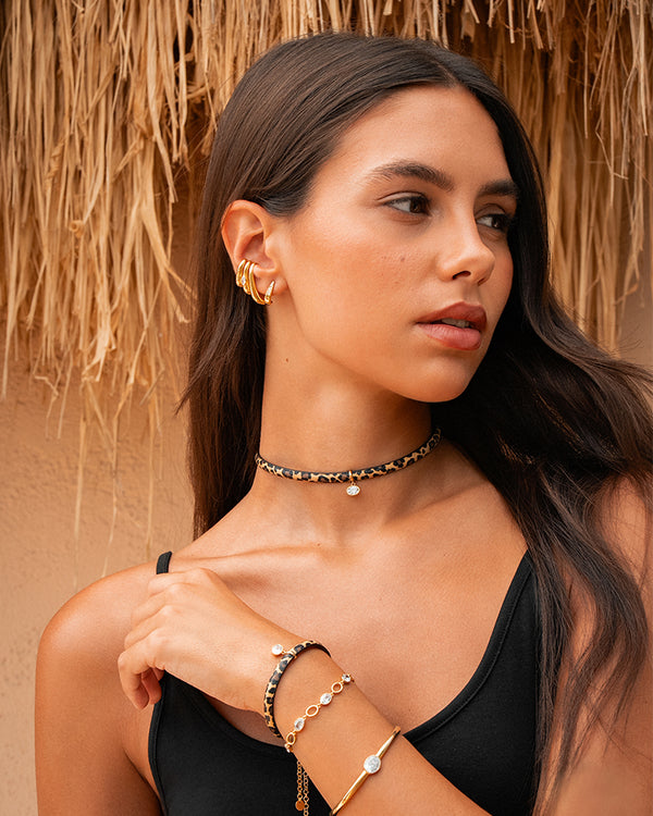 Leopard Oval Cut Bracelet