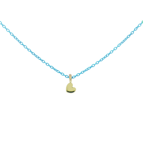 Garantilla con Corazon y Cadena pintada - ORO18KT