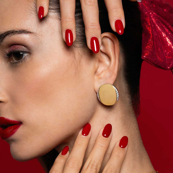 Pendientes lisos Luxury BIG CIRCLE con pavé de circonitas - STARDUST TEN