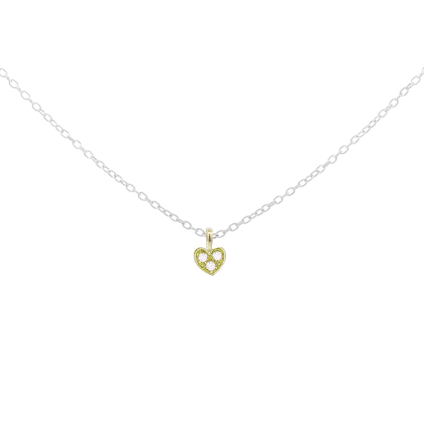 Garantilla con Corazón Cadena pintada Lab Grown Diamond - ORO18KT