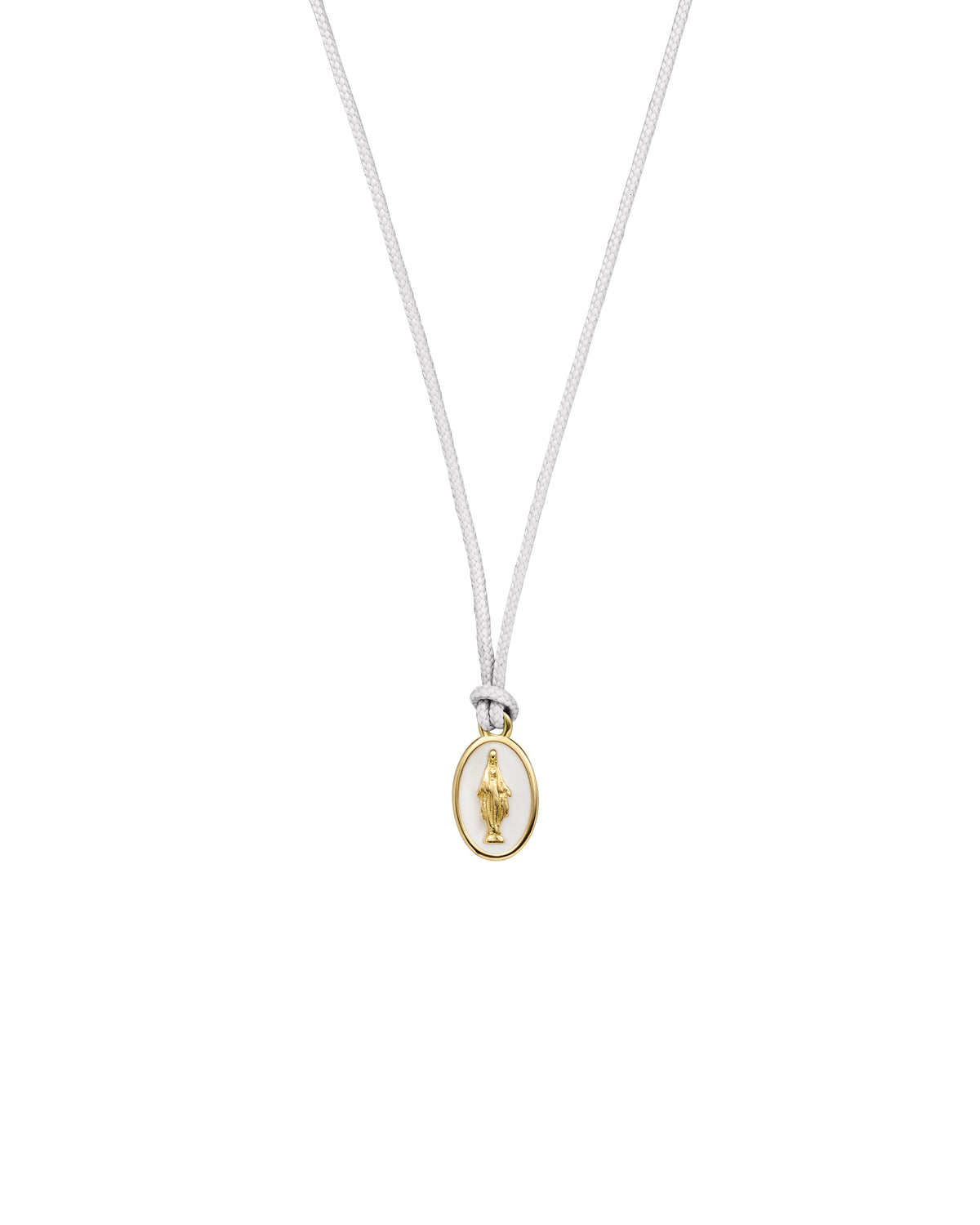 Collar de esmalte Madonna con tela - ORO 18KT
