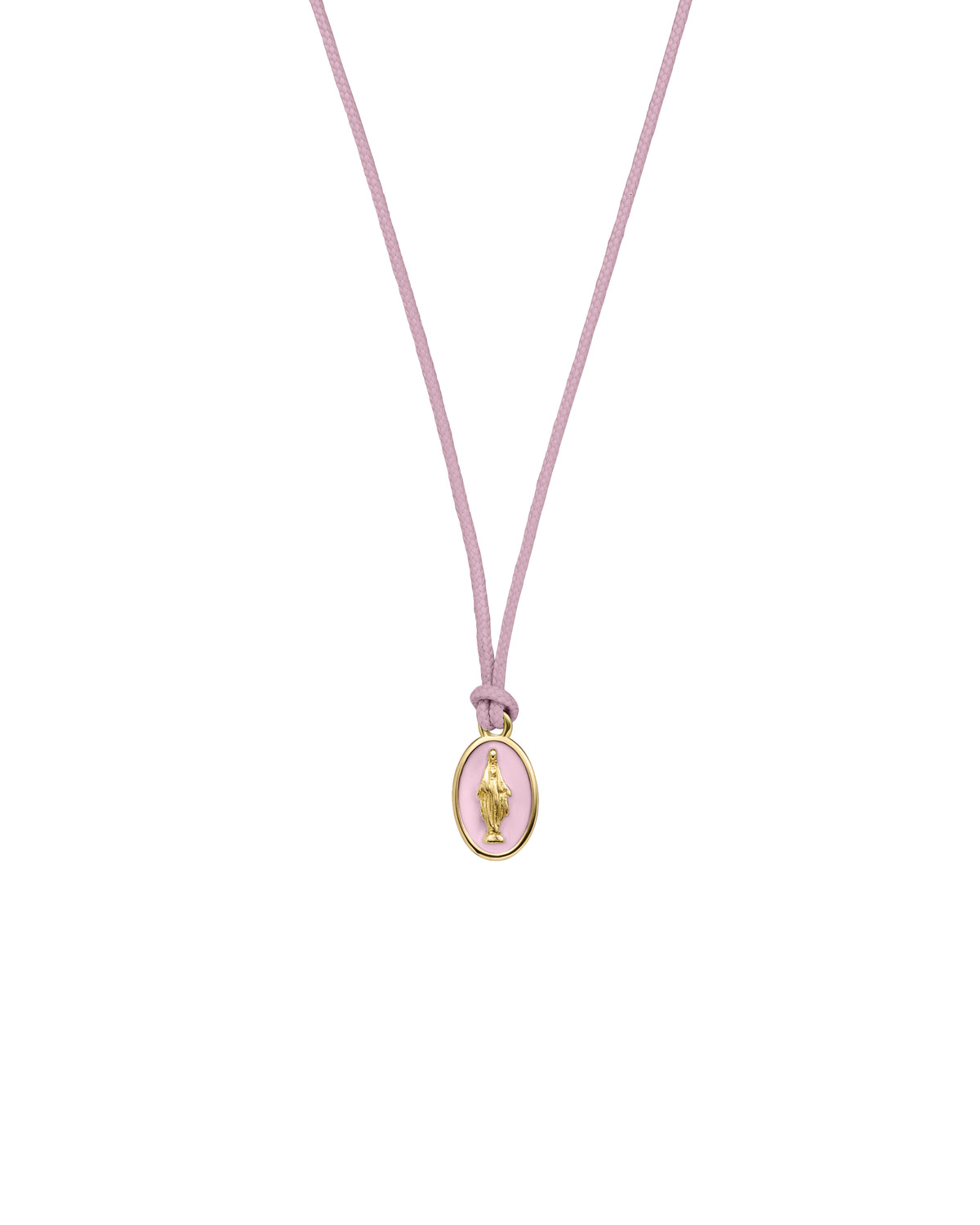 Collar de esmalte Madonna con tela - ORO 18KT