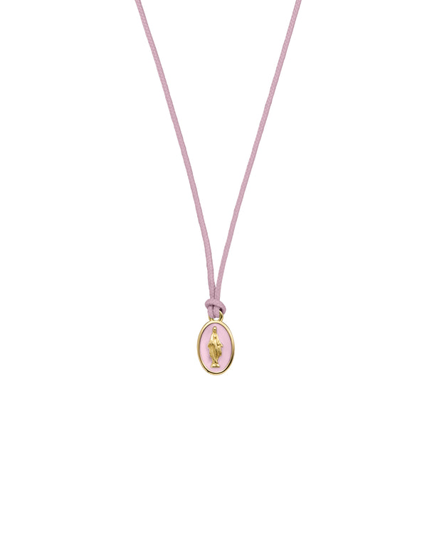 Collar de esmalte Madonna con tela - ORO 18KT
