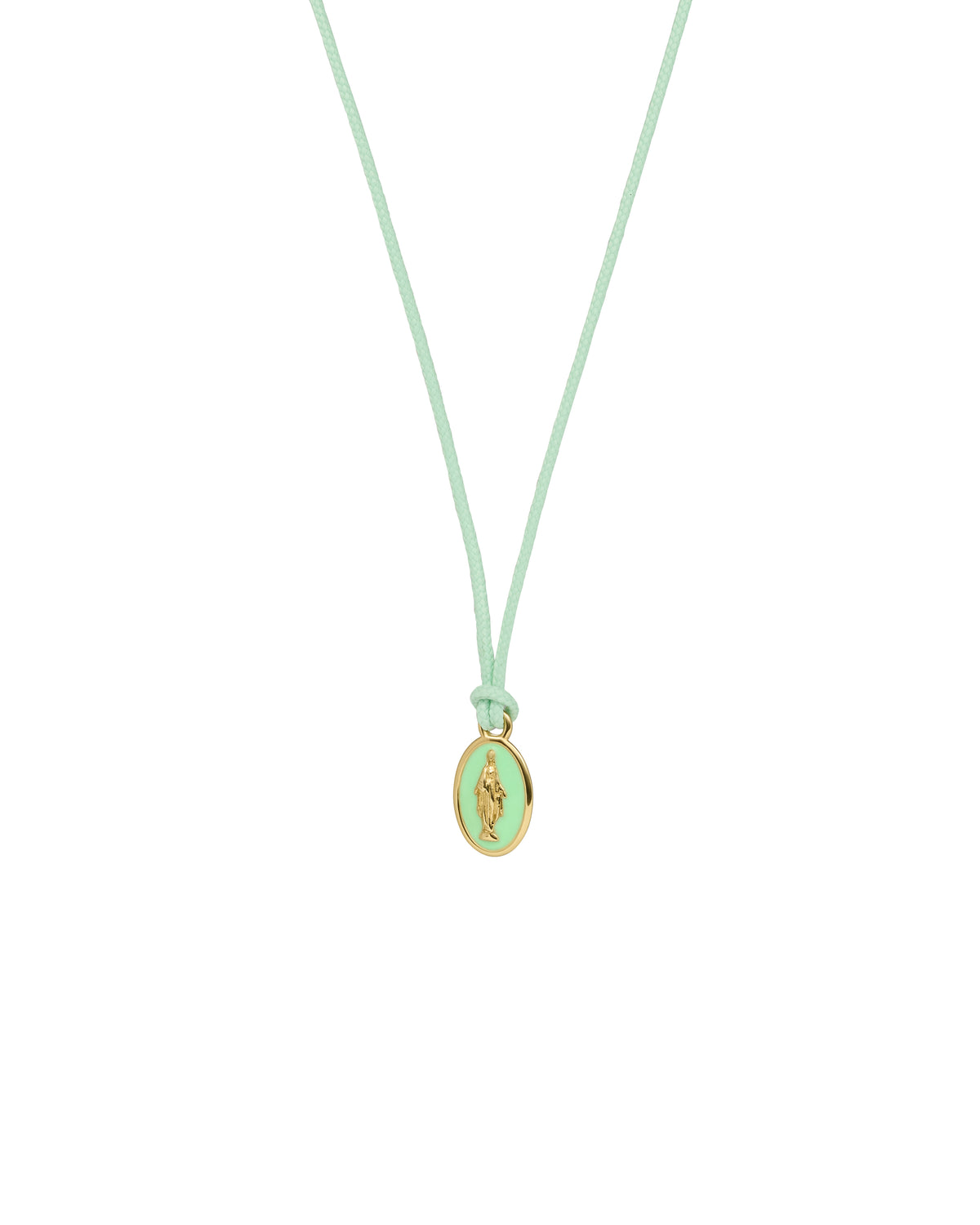 Collar de esmalte Madonna con tela - ORO 18KT
