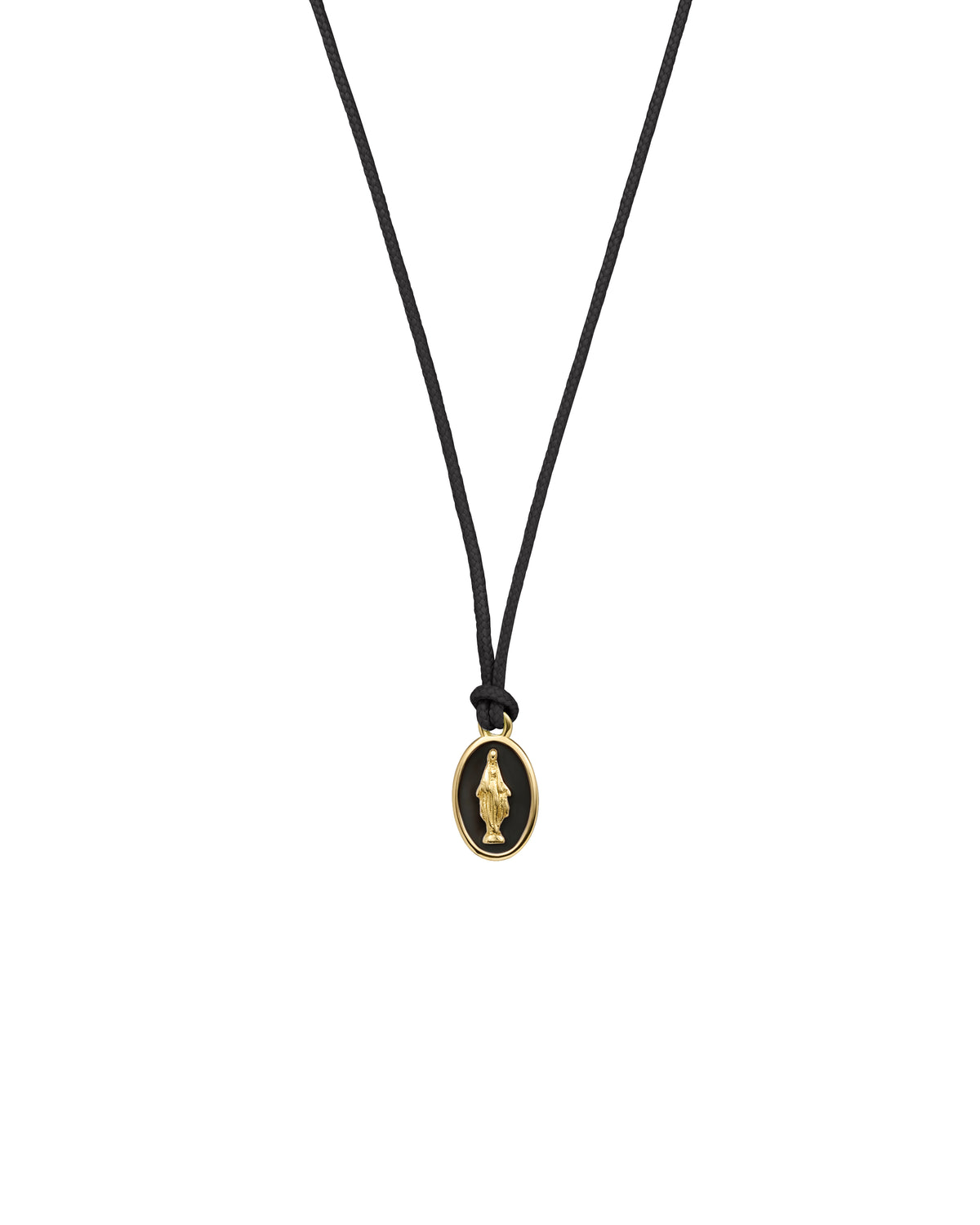 Collar de esmalte Madonna con tela - ORO 18KT
