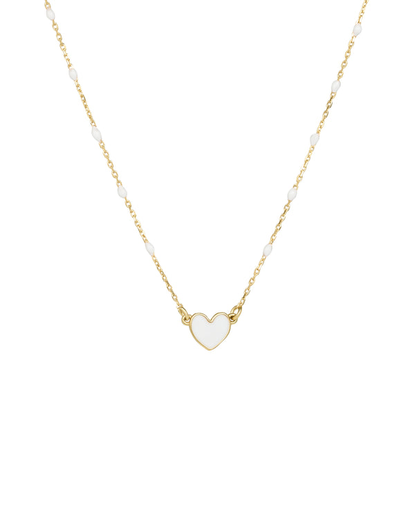 Collana con ciondolo a forma di cuore in oro giallo 14 carati Collana con ciondolo a forma di cuore in oro giallo 14 carati