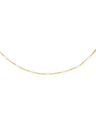 Girocollo catena semino smaltato - ORO18KT