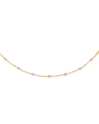 Girocollo catena semino smaltato - ORO18KT