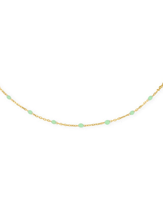 Girocollo catena semino smaltato - ORO18KT