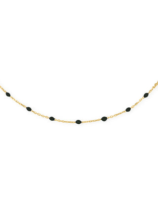 Girocollo catena semino smaltato - ORO18KT