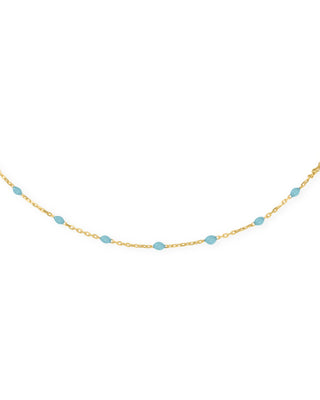 Girocollo catena semino smaltato - ORO18KT