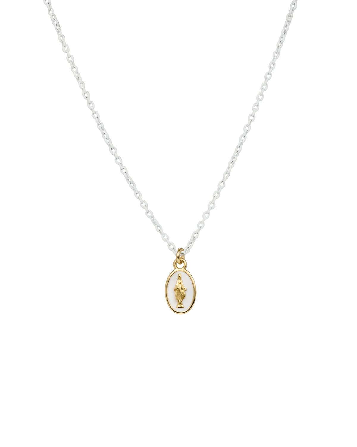 Gargantilla de cadena esmaltada y pintada de Madonna - ORO 18KT
