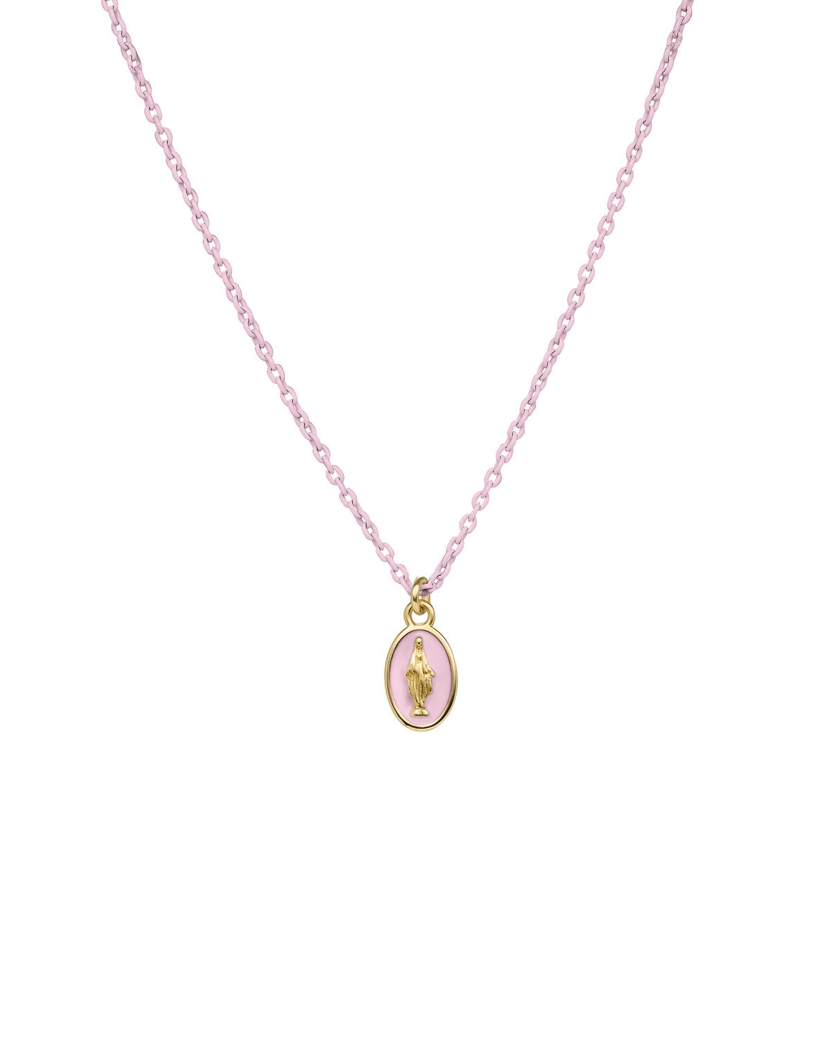 Gargantilla de cadena esmaltada y pintada de Madonna - ORO 18KT