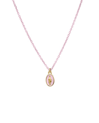 Gargantilla de cadena esmaltada y pintada de Madonna - ORO 18KT