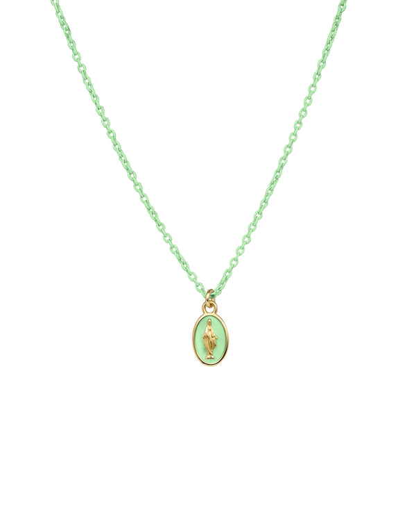 Gargantilla de cadena esmaltada y pintada de Madonna - ORO 18KT