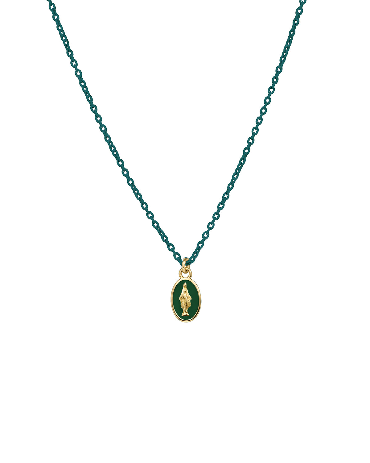 Gargantilla de cadena esmaltada y pintada de Madonna - ORO 18KT