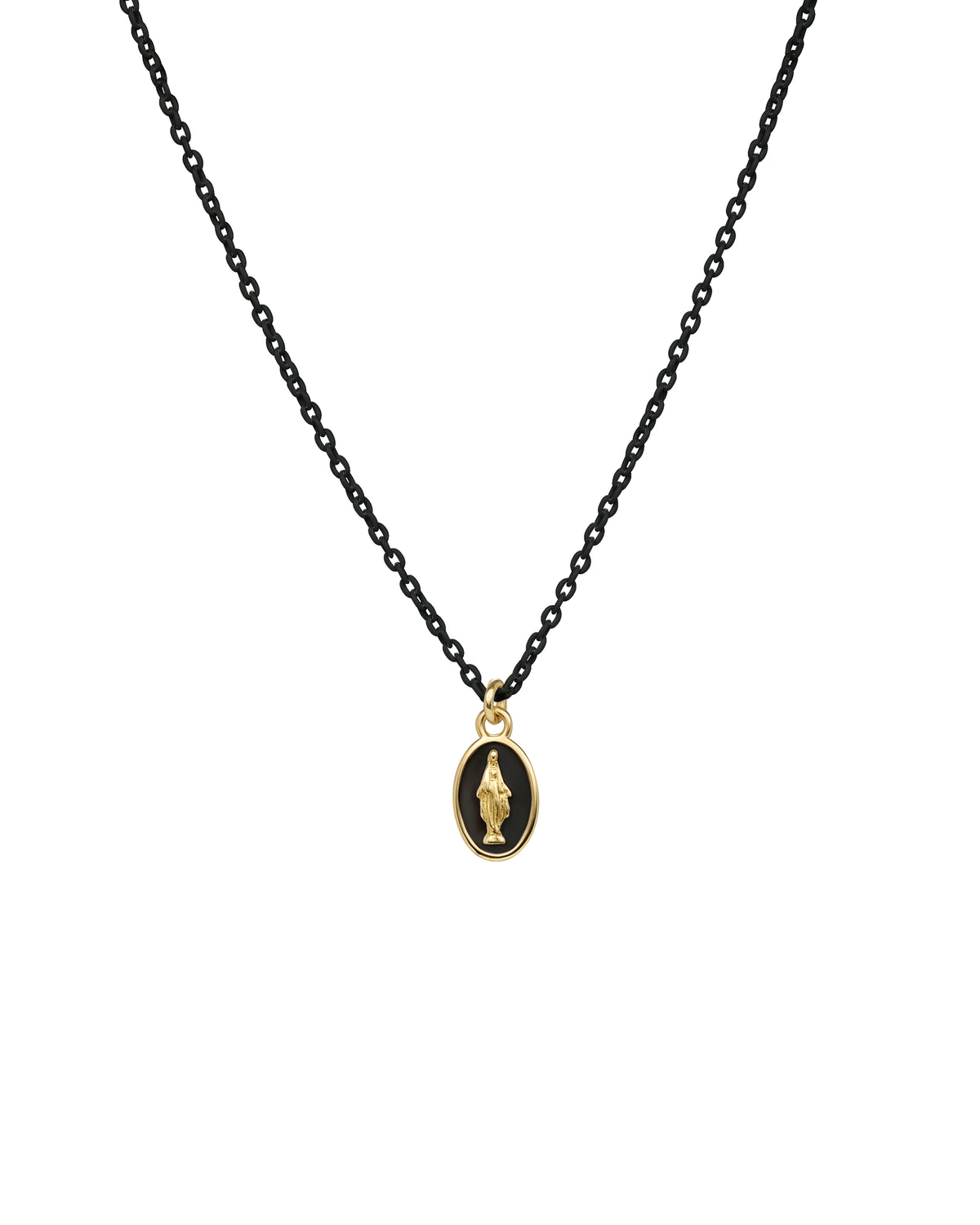 Gargantilla de cadena esmaltada y pintada de Madonna - ORO 18KT