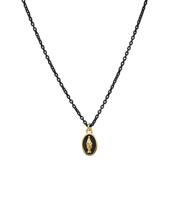 Gargantilla de cadena esmaltada y pintada de Madonna - ORO 18KT