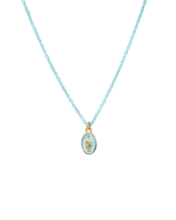 Gargantilla de cadena esmaltada y pintada de Madonna - ORO 18KT