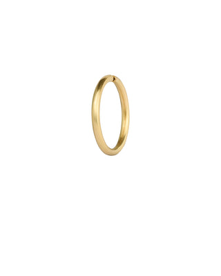Mono-orecchino mini hoop liscio - ORO18KT