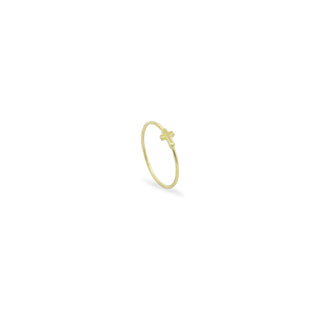 Anello fedina croce - ORO18KT