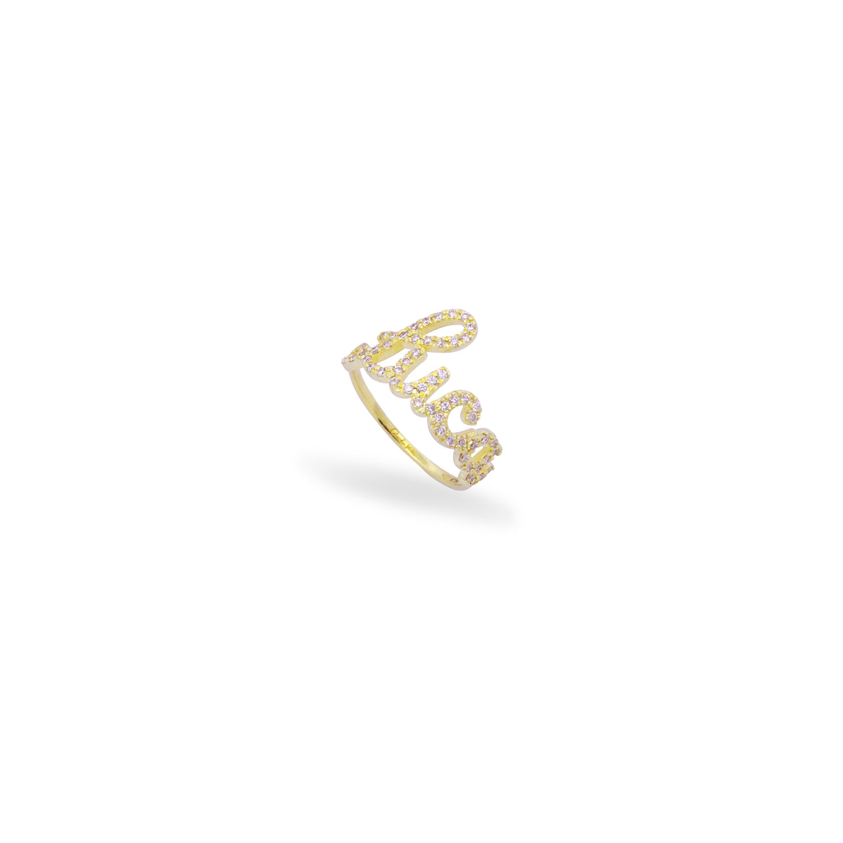 Anillo personalizable con nombre y Lab Grown Diamonds - ORO18KT