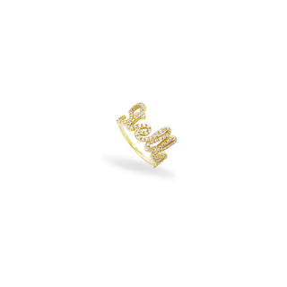 Anello personalizzato nome e Diamanti Lab Grown - ORO18KT