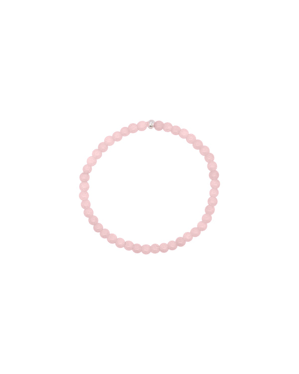 Elastic Bracelet Base in Pastel Pink Jade