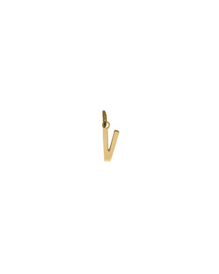 Letter V Pendant – 18KT GOLD