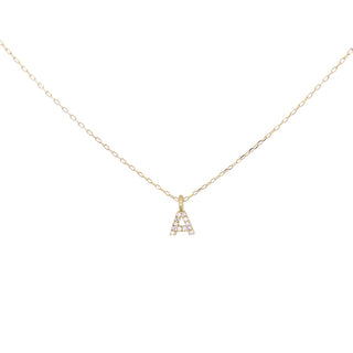 Girocollo con lettera e diamanti lab-grown - ORO18KT