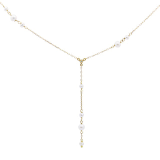 Girocollo rosario con mini perle - ORO18KT