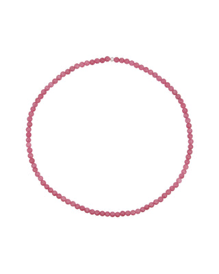 Elastic Choker Base in Deep Pink Jade