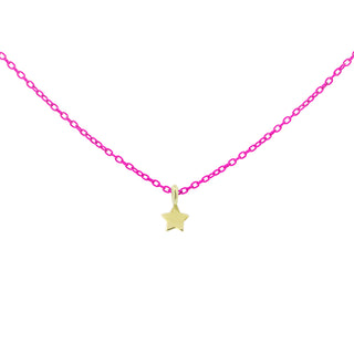 Girocollo stella catena con vernice - ORO 18KT