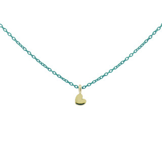 Choker with heart and painted chain - ORO 18KT