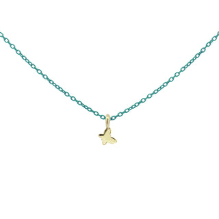 Choker with butterfly and painted chain - ORO 18KT