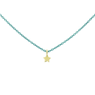 Girocollo stella catena con vernice - ORO 18KT