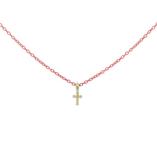 Girocollo croce catena con vernice - ORO 18KT