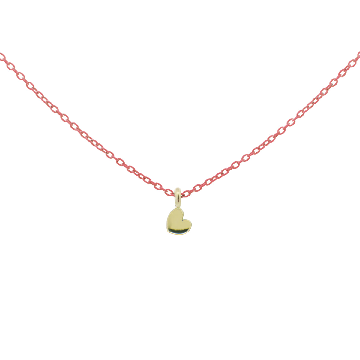 Choker with heart and painted chain - ORO 18KT