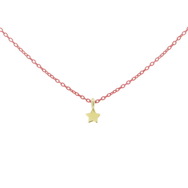 Girocollo stella catena con vernice - ORO 18KT