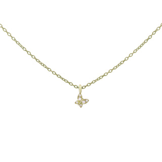 Choker with Butterfly painted chain and Lab Grown Diamond - ORO 18KT