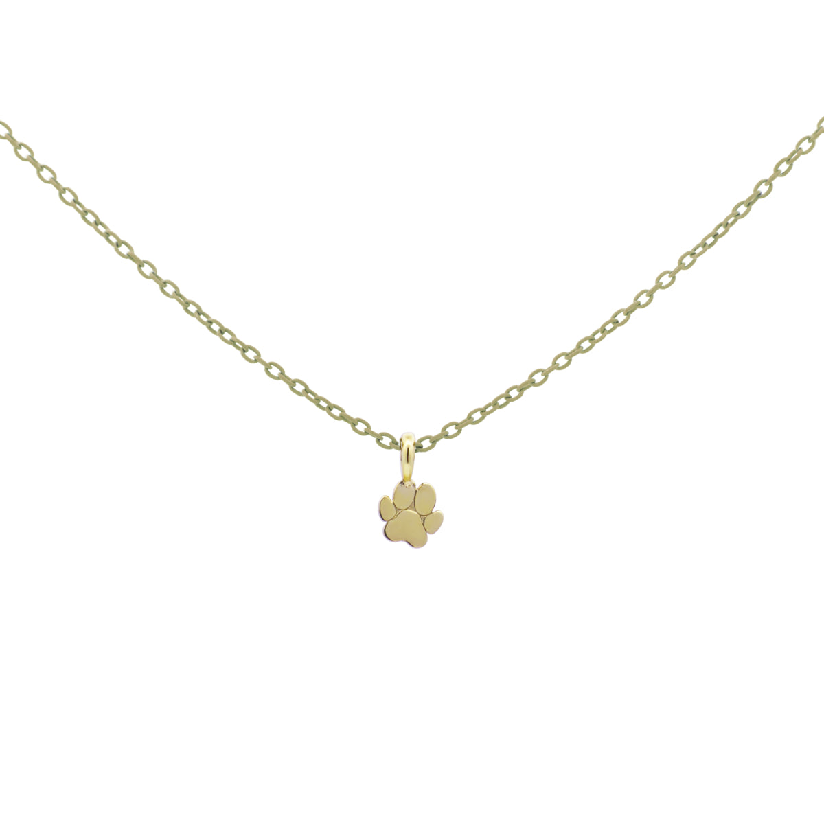 Gargantilla con pata y cadena pintada - ORO18KT