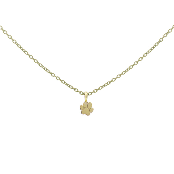 Gargantilla con pata y cadena pintada - ORO18KT