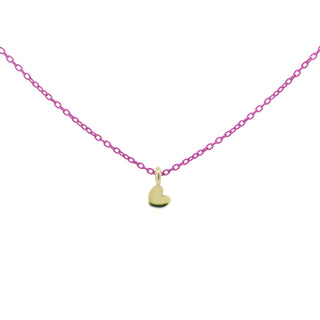 Choker with heart and painted chain - ORO 18KT