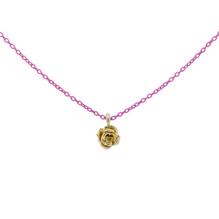 Girocollo rosa catena con vernice - ORO 18KT