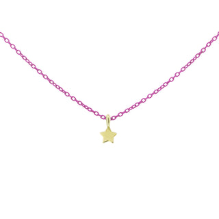 Girocollo stella catena con vernice - ORO 18KT